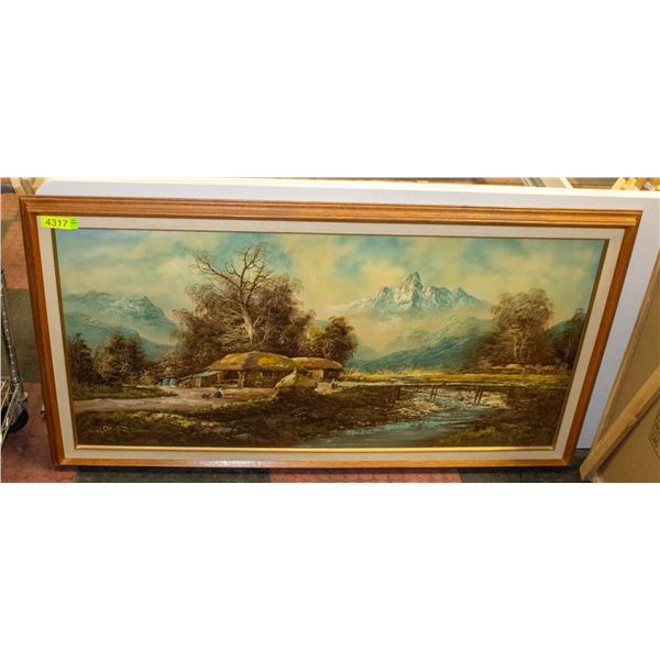 OAK FRAMED OIL ON CANVAS