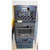 Image 1 : 3 X HEAVY DUTY PLASTIC MILK CRATES