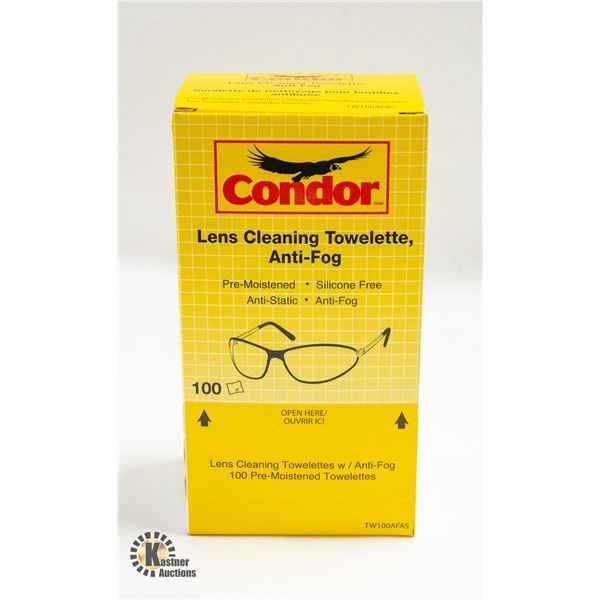 CONDOR LENS CLEANING TOWELETTE ANTI-ROG