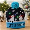 NEW MULTICOLOR BRIGHT LED XMAS THEME WINTER TOUQUE