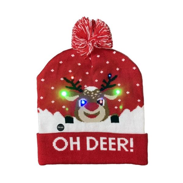 NEW MULTICOLOR BRIGHT LED XMAS THEME WINTER TOUQUE