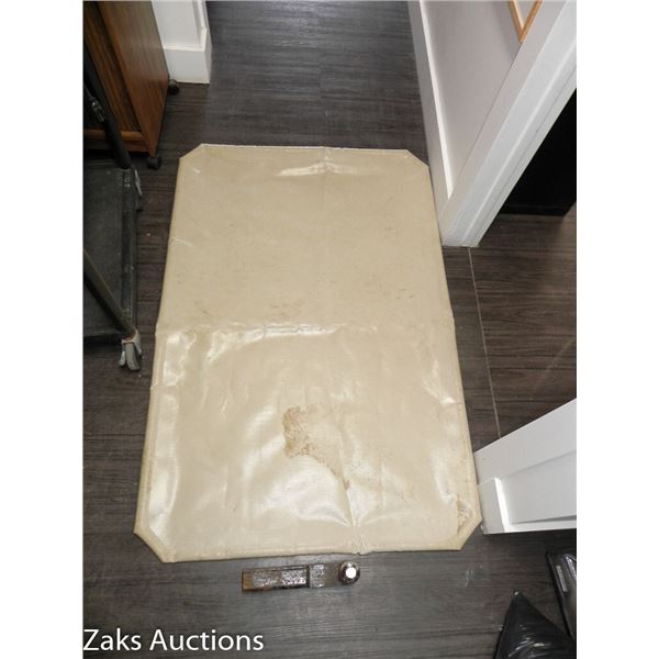 BEIGE TARP HEAD LINER AND RECEIVER AND BALL HITCH