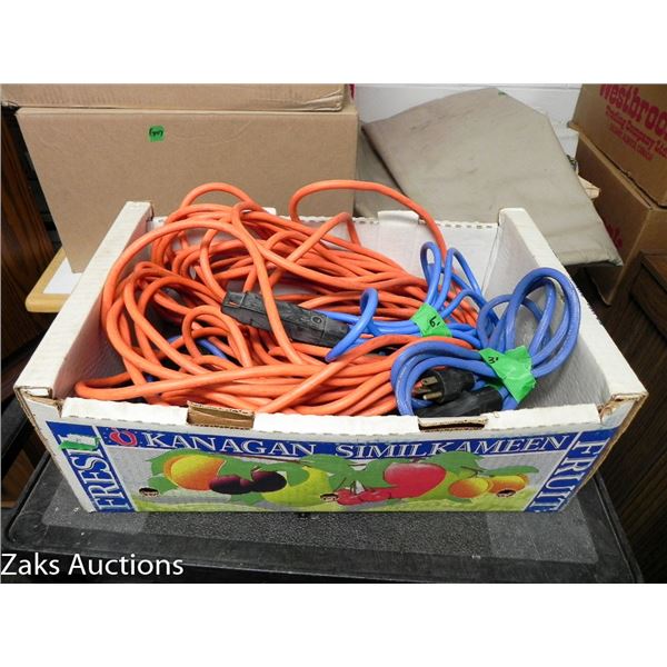 BOX FULL OF 5 EXTENSION CORDS