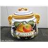 Image 1 : ITALIAN HANDPAINTED BISCOTTI JAR
