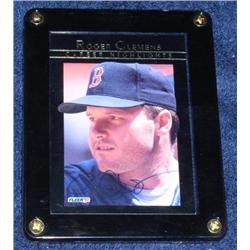 Roger Clemons 1992 Fleer Autographed Career Highlights Insert Card