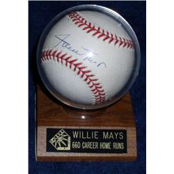 Willie Mays Autographed NL Baseball