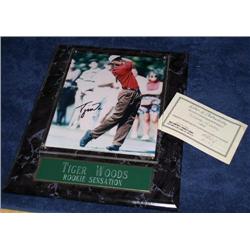 Tiger Woods Autographed 8x10 Photo Plaque