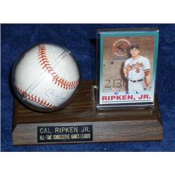 Cal Ripken Jr. Autographed Orange Lace Baseball