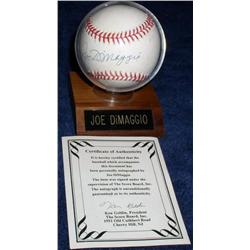 Joe Dimaggio Autographed Baseball