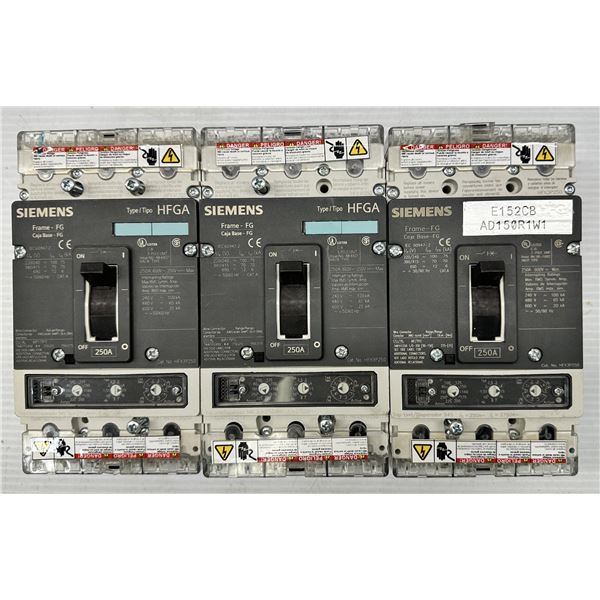 (3) New? Siemens #3VL3125-2GE30-0AA0 HFX3P250 Circuit Breakers