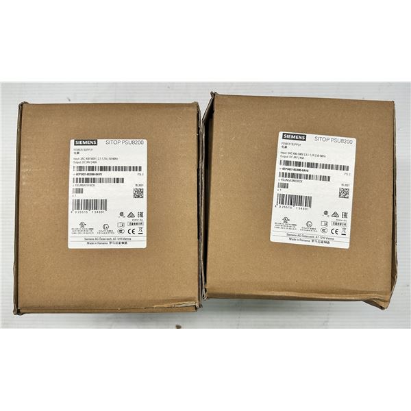 (2) New Original Packaging Siemens #6EP3437-8SB00-0AY0 SITOP PSU8200 Power Supplies