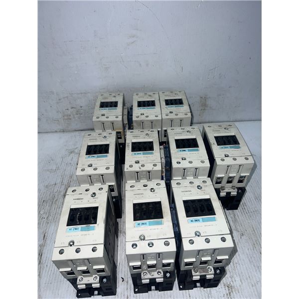 Lot of (10) Siemens #3RT1044-1BB40 Contactors