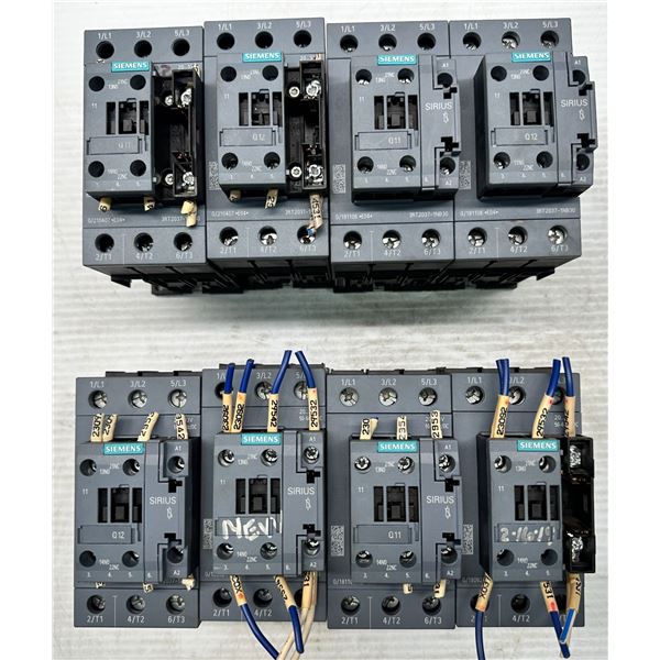 Lot of (8) Siemens #3RT2037-1NB30 Contactors