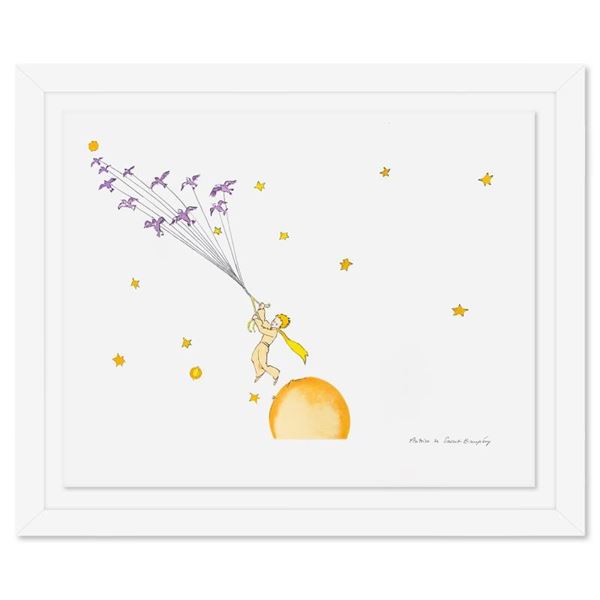 The Little Prince Flying Away by Antoine de Saint-Exupery (1900-1944)