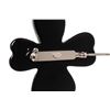 Image 4 : Chanel Clover Brooch Brooch Black Resin and Rhinestones