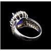 Image 3 : 14KT White Gold 4.79 ctw Sapphire and Diamond Ring