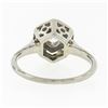 Image 6 : Antique Art Deco 18k White Gold 0.36 ctw Round Diamond Solitaire Open Hexagon Ri