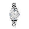 Image 2 : Rolex Ladies Quickset Stainless Steel 18K White Gold Diamond & Sapphire Bezel Si