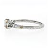 Image 5 : Antique Art Deco Platinum .65 ctw Transitional Diamond Engagement Ring w/ Accent
