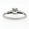 Image 7 : Antique Art Deco Platinum .65 ctw Transitional Diamond Engagement Ring w/ Accent