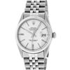Image 2 : Rolex Mens Stainless Steel 36MM Silver Index 14K White Gold Bezel 36MM Datejust