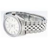 Image 8 : Rolex Mens Stainless Steel Silver Index Diamond Bezel Datejust Wristwatch 36MM