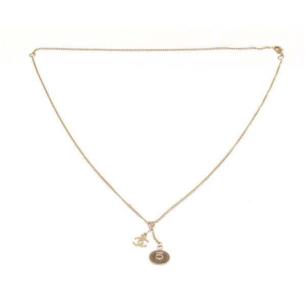 Chanel CC #5 Necklace Necklace Gold Metal