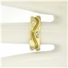 Image 5 : Designer Sam Lehr 18k Yellow Gold 0.33 ctw Diamond Wave Eternity Band Ring SZ 6