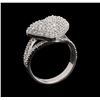 Image 4 : 14KT White Gold 1.01 ctw Diamond Ring