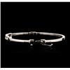 Image 3 : 14KT White Gold 0.68 ctw Diamond Bangle Bracelet