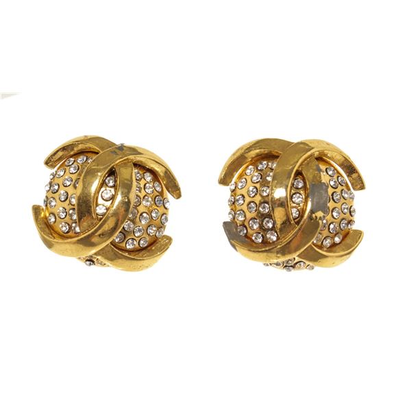 Chanel CC Earrings Earrings Gold Metal