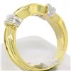 Image 4 : Unique 14k Yellow & White Gold 0.56 ctw Graduated Baguette Cut Diamond Band Ring