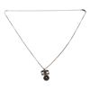 Image 1 : Chanel Blue Faux Pearl & CC Pendant Necklace