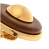 Image 4 : Hermes Clip-on Earring Earrings Gold/Brown Gold Plated Metal/Leather