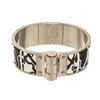 Image 1 : Hermes Wide Enamel Bangle Bracelet Bracelet Palladium Plated Metal, enamel