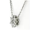 Image 4 : New 14K White Gold 1.05 ctw G VS1 Diamond Petite Flower Cluster Pendant Necklace