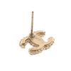Image 4 : Chanel CC Rhinestone Earrings Gold Plated Metal, rhinestones