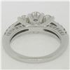 Image 5 : 14k White Gold 1.50 ctw Oval 3 Stone Diamond Promise Engagement Ring w/ Accents