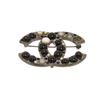 Image 1 : Chanel CC Brooch Black & White Faux Pearl Gunmetal