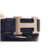 Image 6 : Hermes Blue Leather H Belt