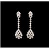 Image 1 : 14KT White Gold 2.61 ctw Diamond Earrings