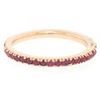 Image 2 : NEW 14k Solid Rose Gold Stackable 0.94 ctw Rich Red Round Ruby Eternity Band Rin