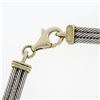 Image 4 : Fancy 14k Two Tone Gold Triple Twisted Wire & Cuban Curb Link Chain Bracelet