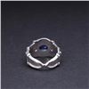 Image 4 : Heavy 18k White Gold Sapphire & Diamond Ring
