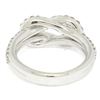 Image 6 : 14K White Gold 1.05 ctw Round Brilliant Diamond Interlocking Loop Love Knot Ring