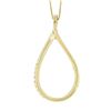 Image 5 : 14K Yellow Gold .30 ctw Diamond Open Tear Drop Infinity Loop Pendant 20" Box Cha