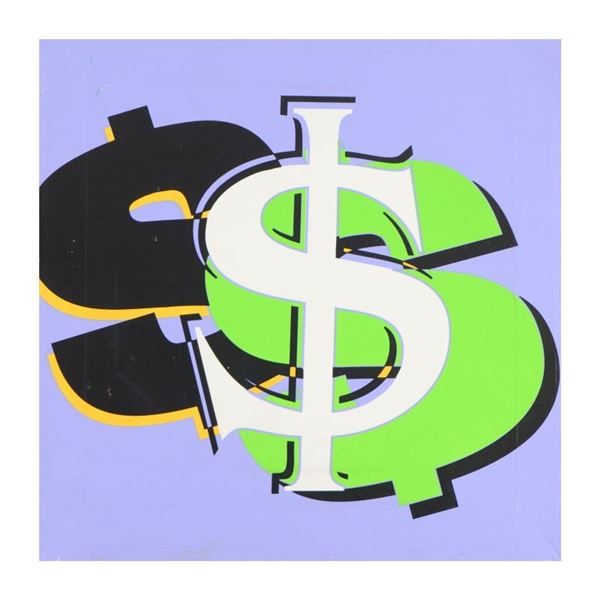 Dollar Sign (Purple) by Steve Kaufman (1960-2010)