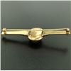 Image 3 : Antique Victorian 15k Solid Rosy Yellow Gold Carved Carnelian Bar Pin Brooch