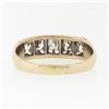 Image 7 : Antique Victorian 14k Rosy Yellow Gold 1.35 ctw 5 Old Mine Cut Diamond Band Ring