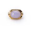 Image 1 : 18K Yellow Gold Jadeite & Sapphire Ring